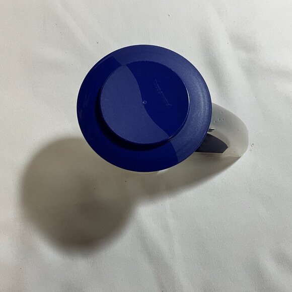 Vintage Tupperware Blue Sift N Style With Handle Measuring Flour Sifter 2 Cups - Picture 3 of 4